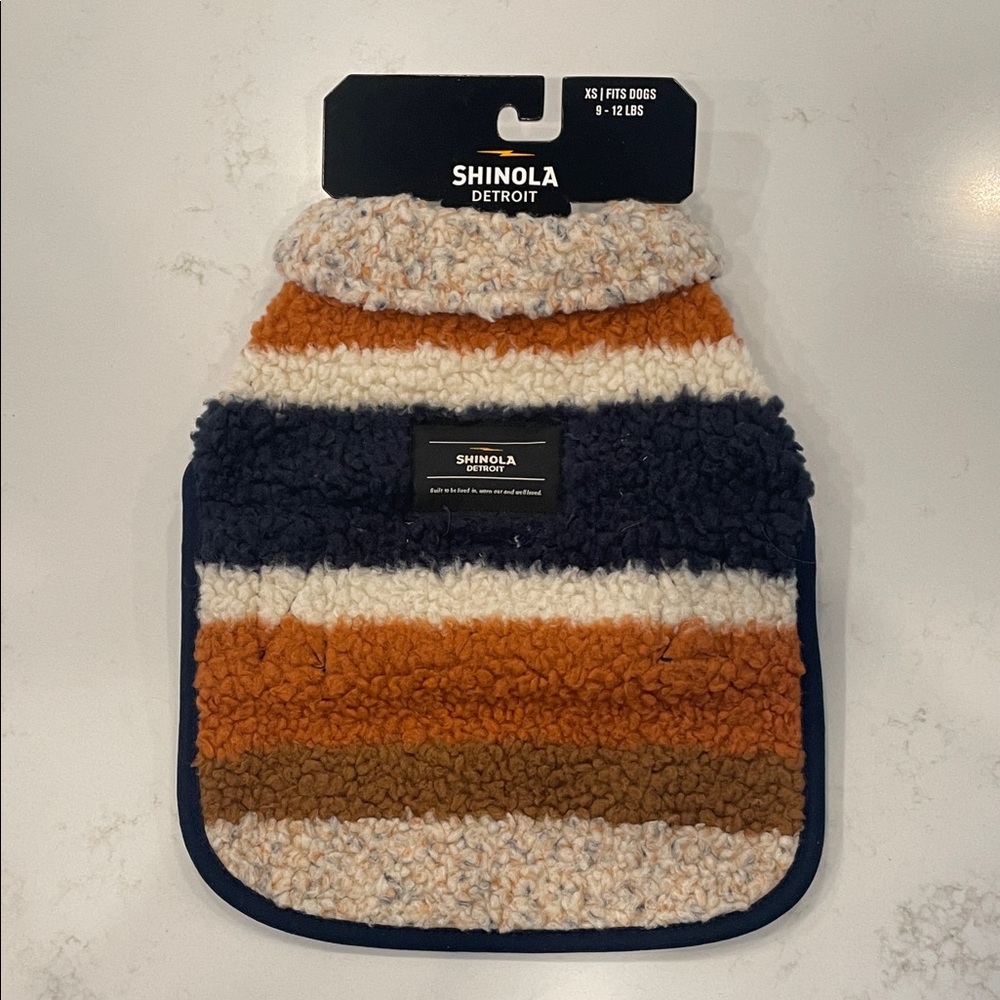 Shinola Striped Dog Sweater - Orange, Blue, Cream